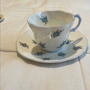 ANDREA FENZI White Teacup and saucer fine bone china-England